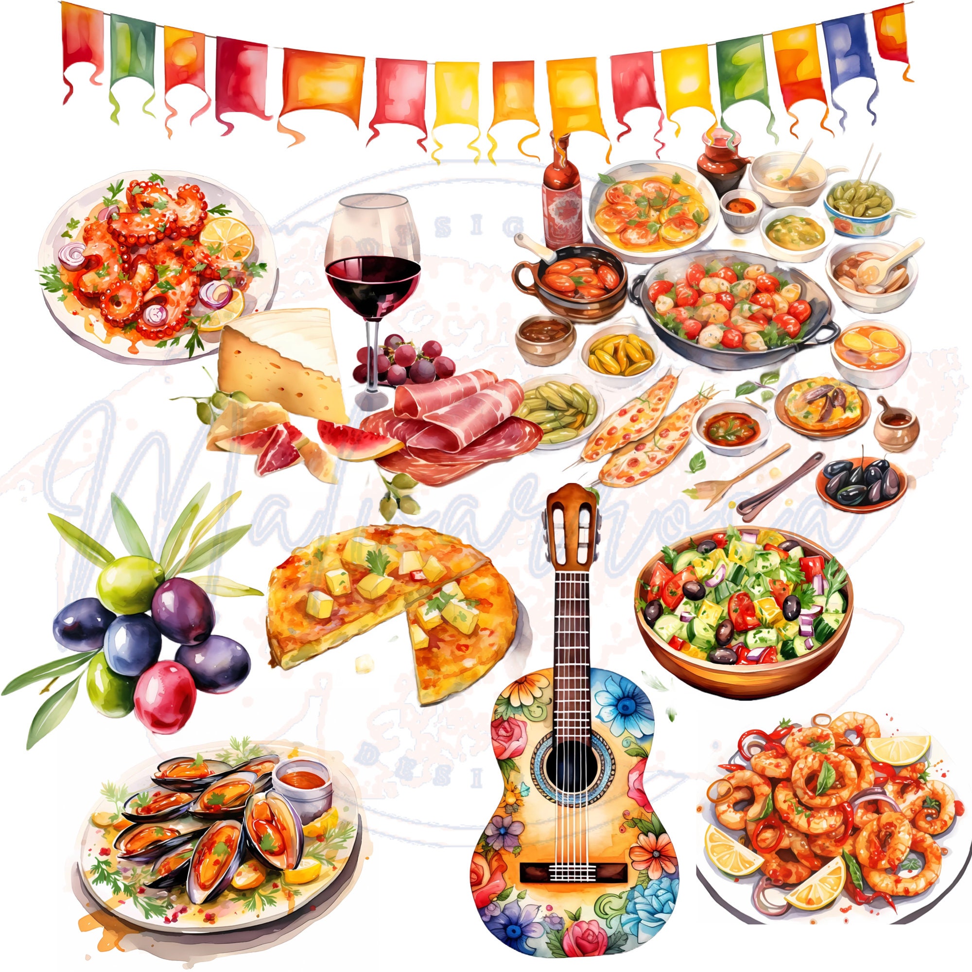 63 Spanish Party Decoration Printable Spain Decorations Spain CLIPART ...