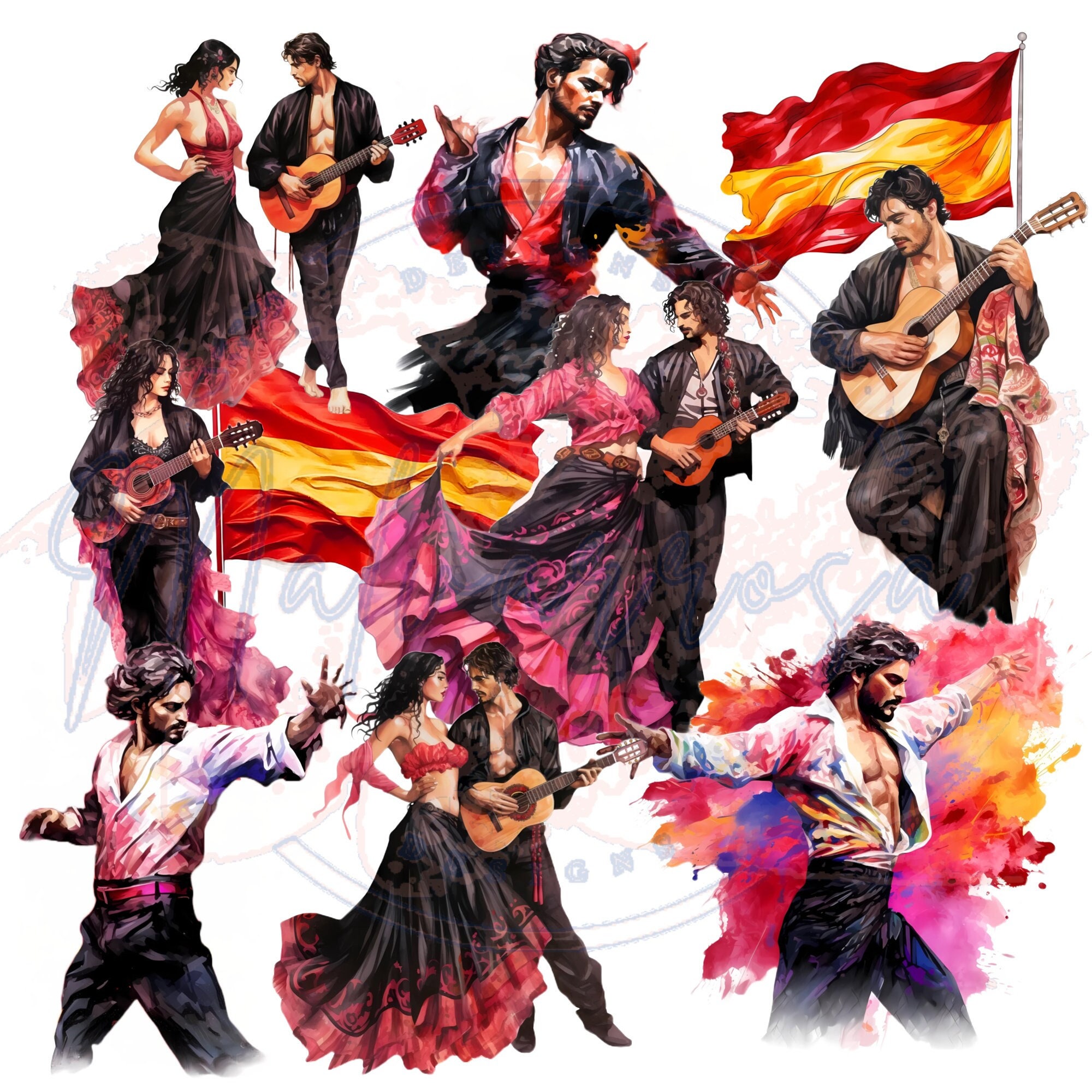 63 Spanish Party Decoration Printable Spain Decorations Spain CLIPART ...