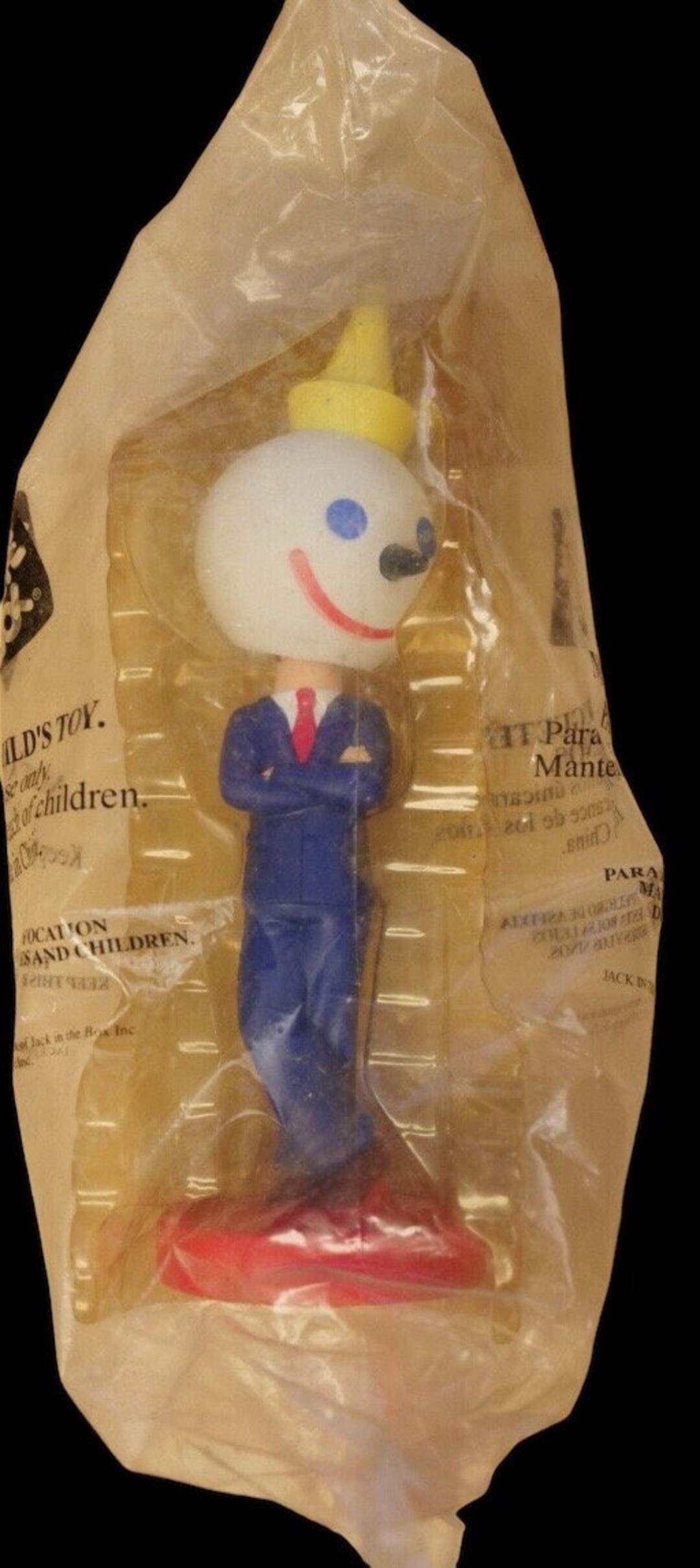 Jack in the Box Bobblehead Fast Food Restaurant Figurine Clown Doll 8.5