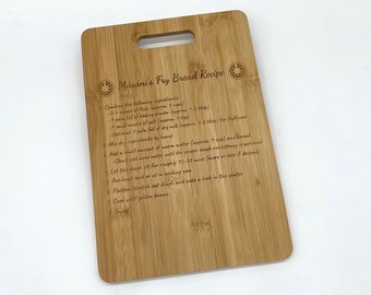 Navajo Fry Bread Recipe Laser Engraved Bamboo Cutting Board
