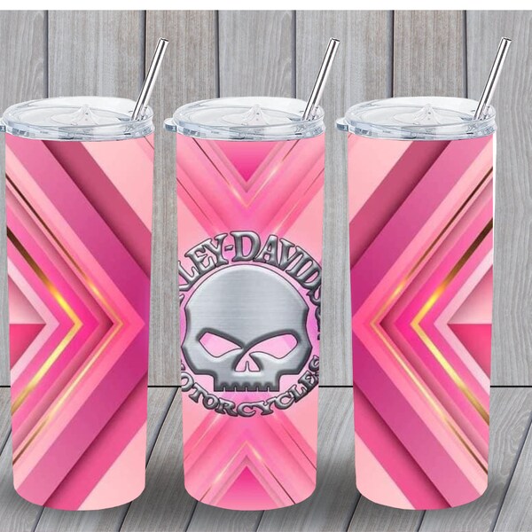pink and black harley davidson