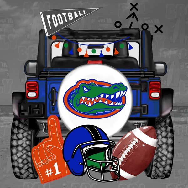 Jeep / UF Florida / Vehículo Gators / Apoyo al equipo de fútbol / PNG