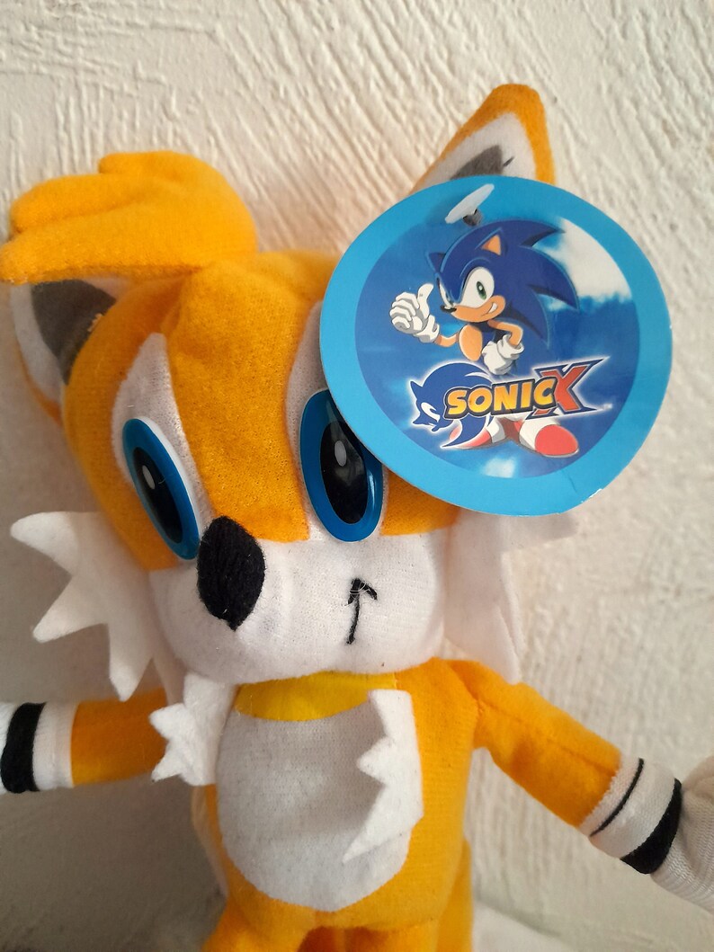 Sonic X Tails Floppy Plush Toy Network Sonic Hedgehog Etsy