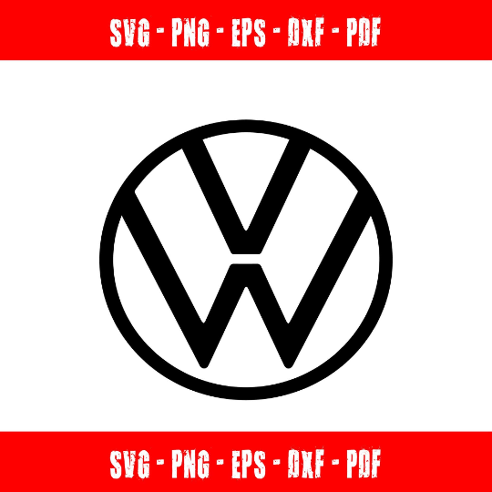 VW Logo Badge White/Black Sticker (A) - T25 T4 T5 T6 Camper Van Beetle Bus  Car