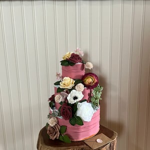 Diaper Cake - 3 Tier -Rustic Rose