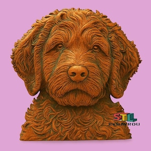Dog 3D Model STL File: CNC Router, Laser Cut, 3D Printing (Digital Download