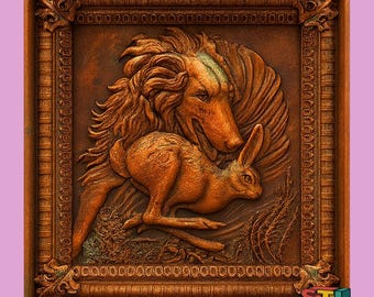 Dog and Hare 3D Model STL File, CNC Laser Cut (Digital Download)
