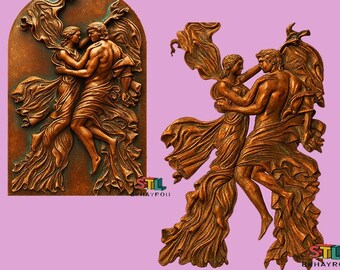 Couple STL File, 3D Printing, CNC Router, Laser Cut (Digital Download)