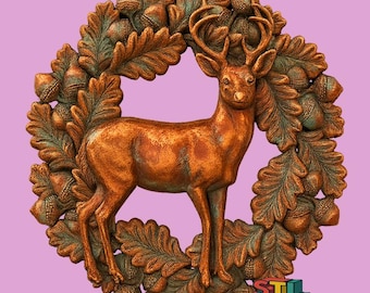 Deer STL File, 3D Print Model, CNC Laser Cut (Digital Download)