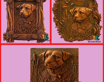 Dog STL File, 3D Printing, CNC Router, Laser Cut (Digital Download)