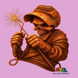 Archivo STL del modelo 3D de soldador peligroso: CNC, láser, tallado en madera (descarga digital)