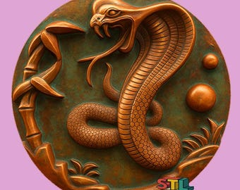 Cobra 3D Model STL File: CNC, Laser, 3D Printing (Digital Download)