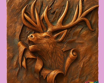 Deer 3D Model STL File, CNC Router, Laser Cut (Digital Download)