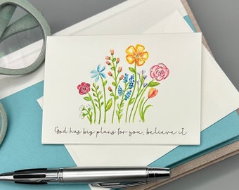God has big plans Greeting Cards with envelopes - set of 2, 4, or 6 (1 design)