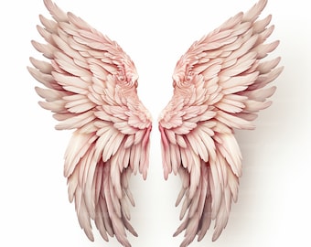 19 Angel Wings Clipart, Halo clipart, Printable Watercolor Clipart, Sublimation, Junk Journals, High Quality JPGs, Digital Download