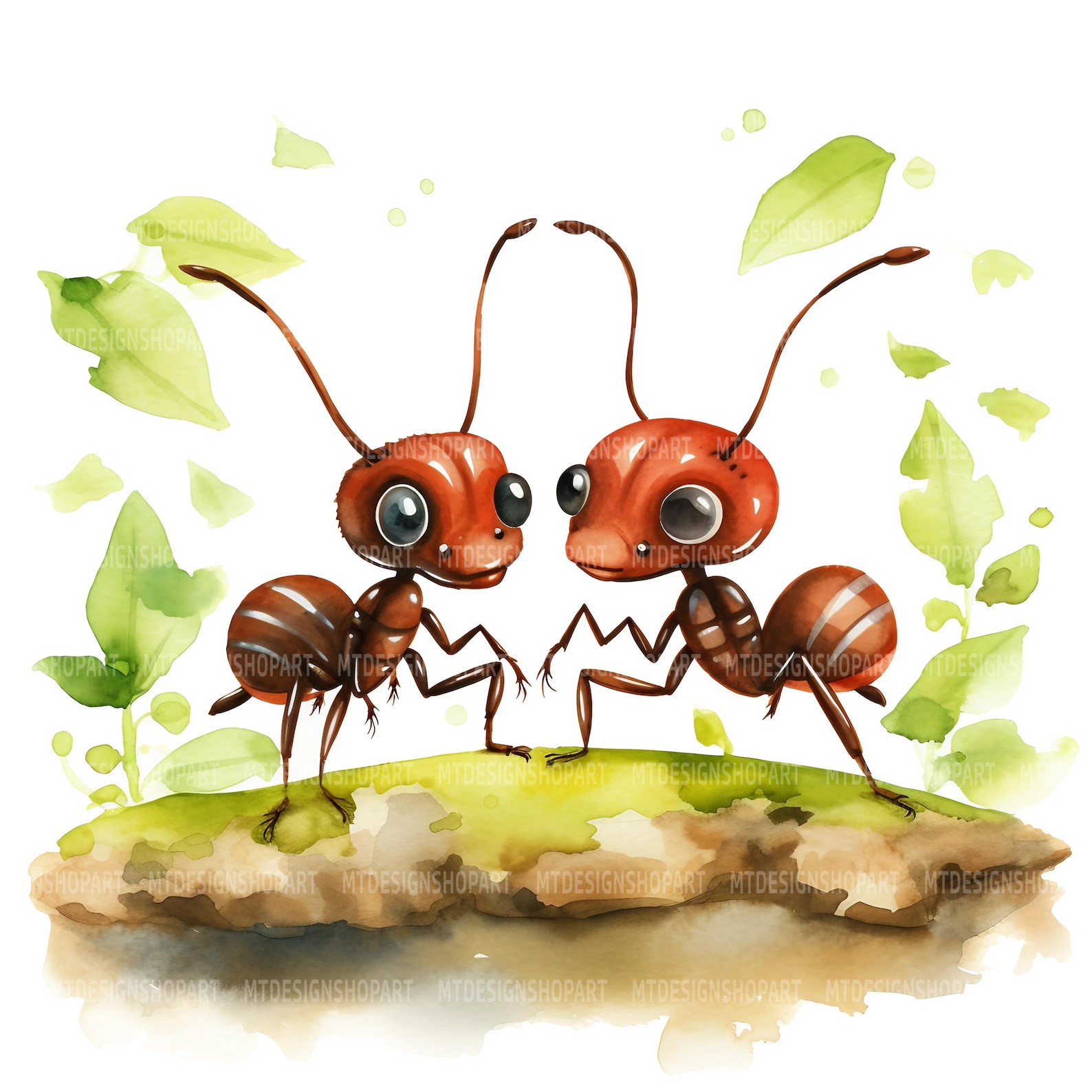 20 Cute Ants Clipart, Ant Clip Art, Printable Watercolor Clipart, Paper ...