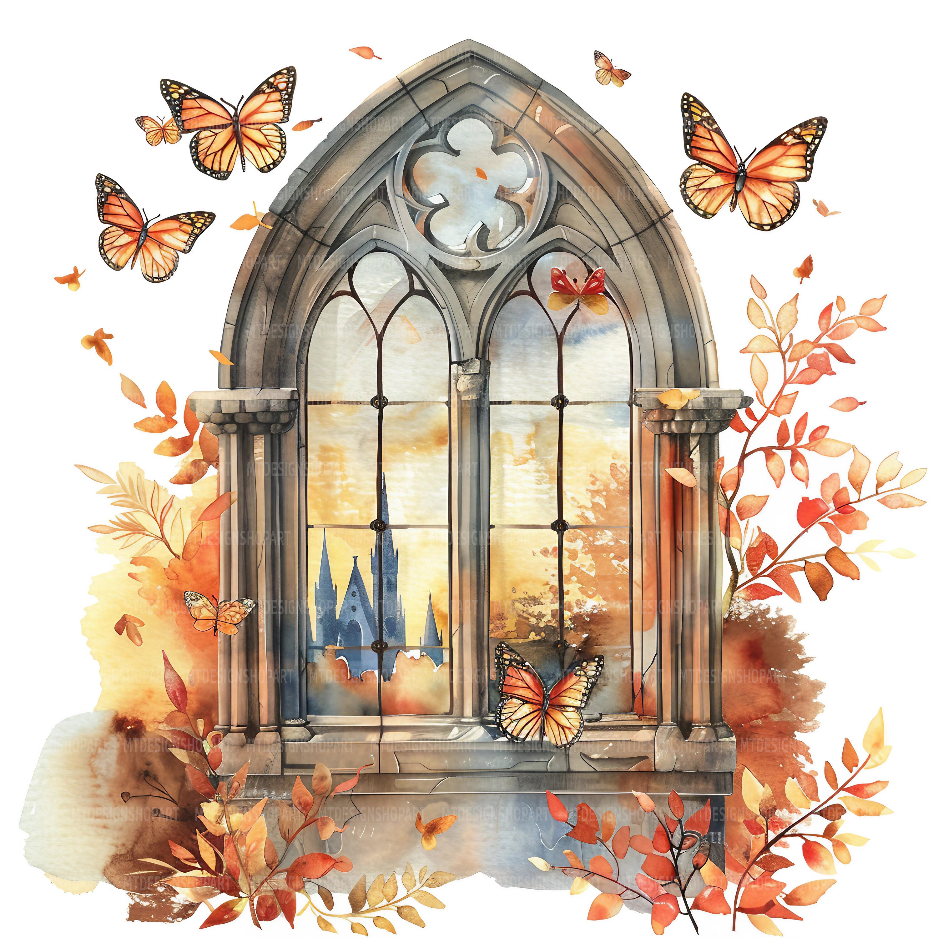 12 Windows and Butterflies Clipart, Windows, Butterflie, Printable ...