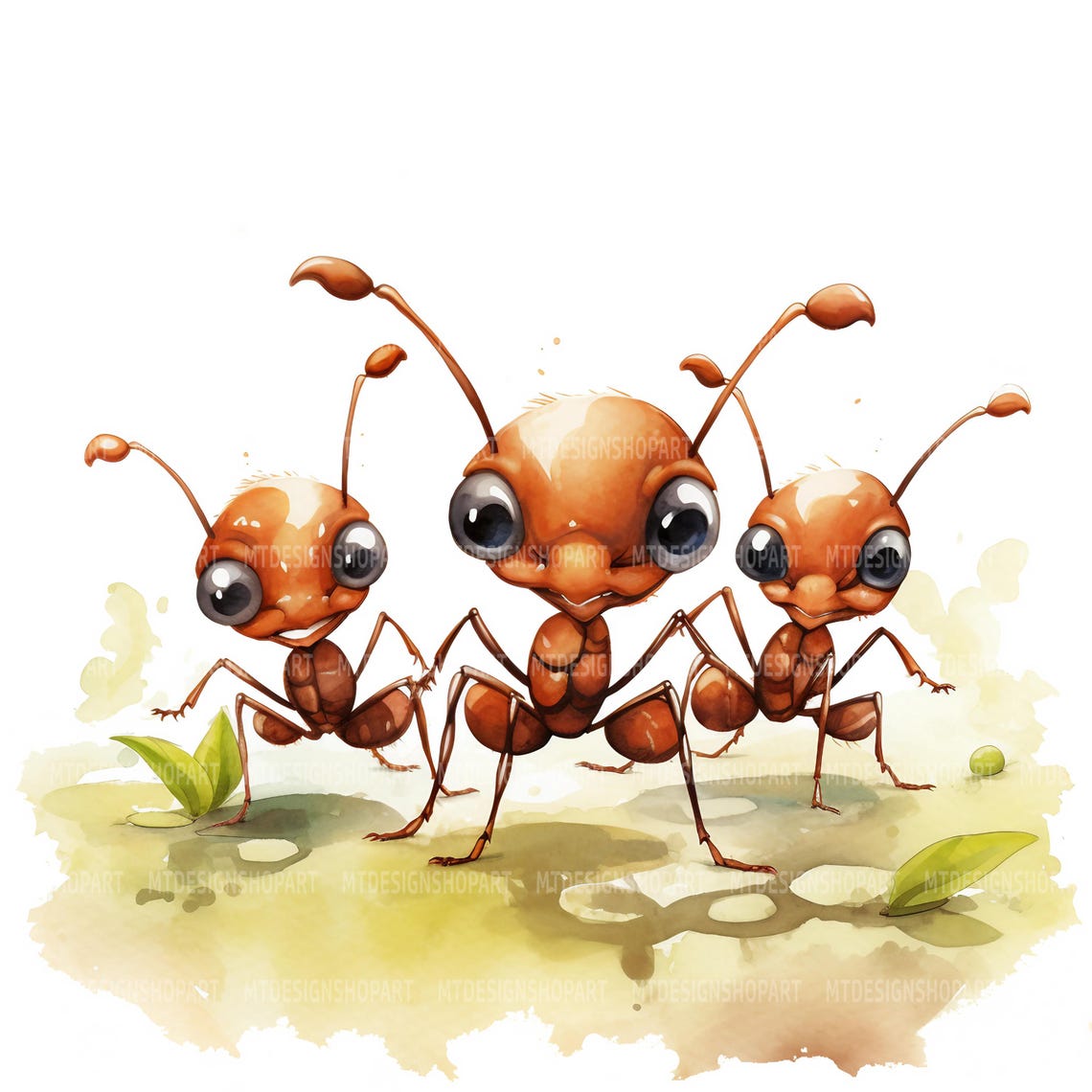 20 Cute Ants Clipart, Ant Clip Art, Printable Watercolor Clipart, Paper ...