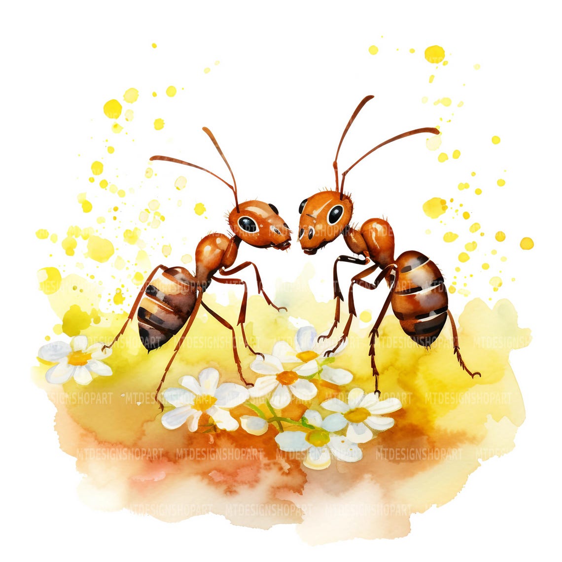 20 Cute Ants Clipart, Ant Clip Art, Printable Watercolor Clipart, Paper ...