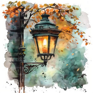 12 hanging  Lantern Clipart, Lantern Clipart, Printable Watercolor Clipart, Junk Journals, Paper Craft, High Quality JPGs, Digital Download