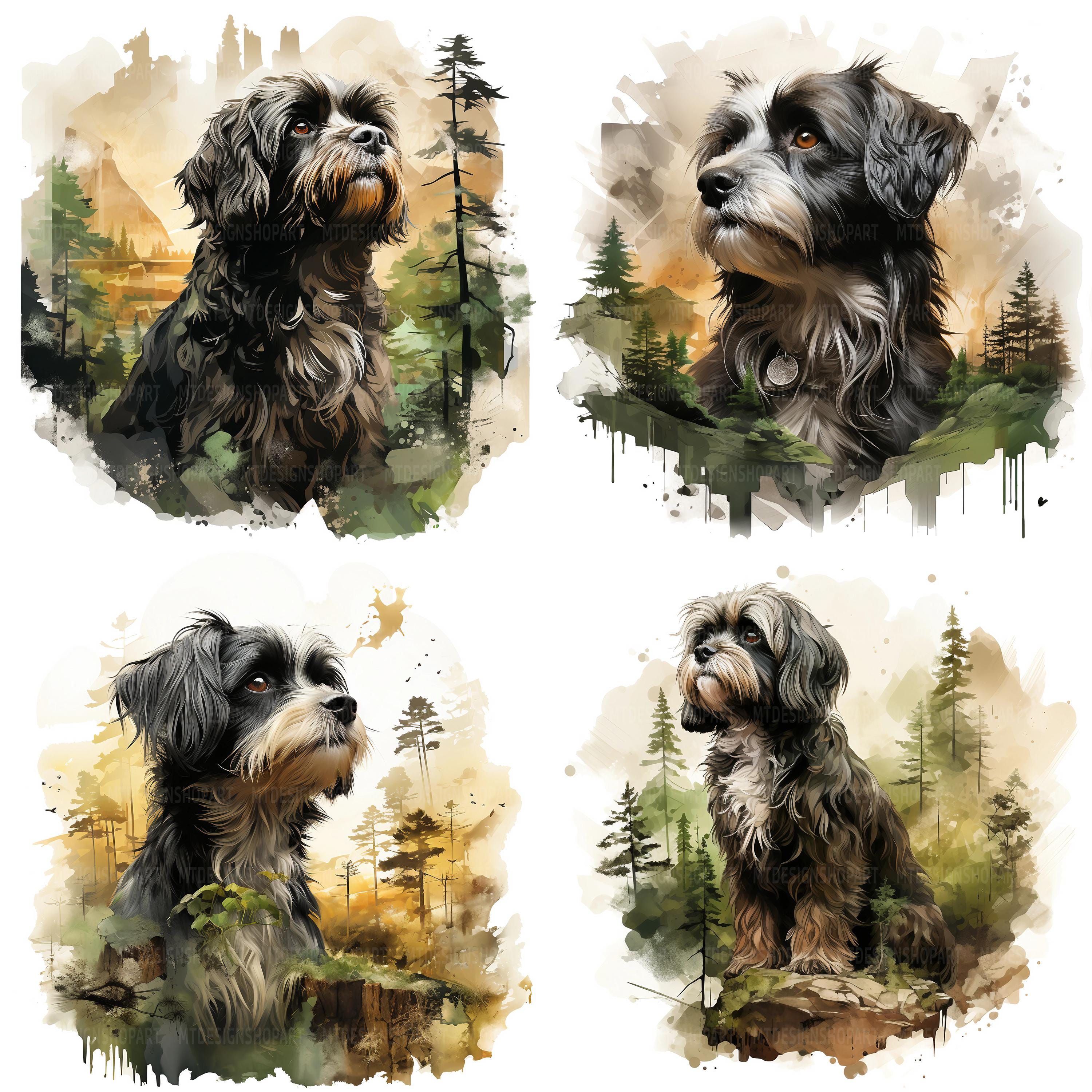19 Shih Tzu Dog Clipart, Shih Tzu Dog, Printable Watercolor Clipart ...