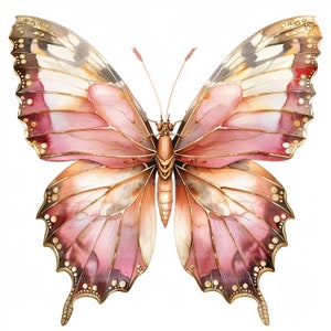 16 Clipart de borboleta dourada, clipart de borboleta, borboleta, clipart aquarela para impressão, artesanato em papel, JPGs de alta qualidade, download digital