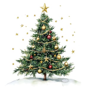 19 kerstboom clipart, sparren clipart, afdrukbare aquarel clipart, Paper Craft, ongewenste tijdschriften, hoge kwaliteit jpg's, digitale download