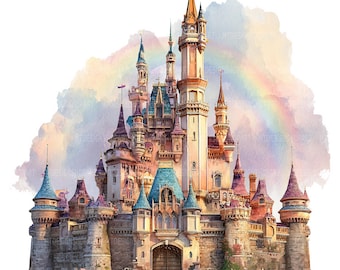 Pacote com 21 imagens de castelo rosa de princesa para download instantâneo. Inclui casinha de princesa de conto de fadas para imprimir, artesanato em papel e cartões para crianças.