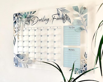 Acrylic Family Calendar | Family Planner  |  Dry Erase Calendar | Personalize Dry erase Board | Acrylic Calendar |  Acrylic Planner