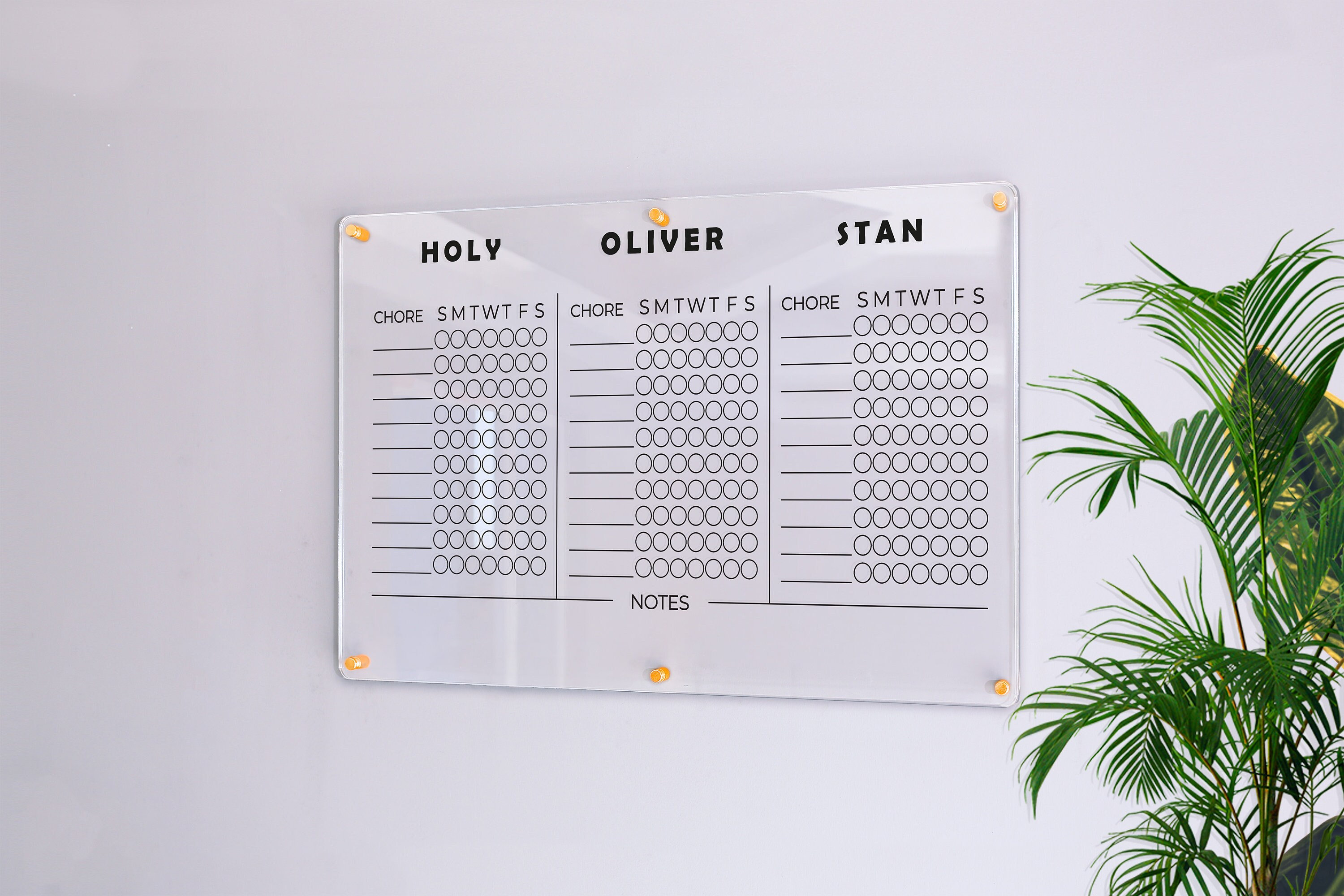 Chore Chart For Kids | Chore Board | Dry Erase Responsibility Chart | Memo Board | Chore Chart for Multiple Kids FREE SHIPPING