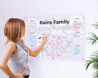 Acrylic Calendar | Family Planner  |  Dry Erase Calendar | Personalize Dry erase Board | Acrylic Calendar |  Acrylic Planner