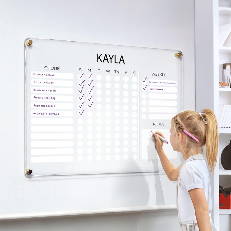 dry erase board
dry erase calendar
acrylic calendar
chore chart for kids
custom chore chart
chore chart children
homeschool chart
chore chart girl
chore chart for 2
memo board
responsibility chart
daily routine board
perpetual calendar