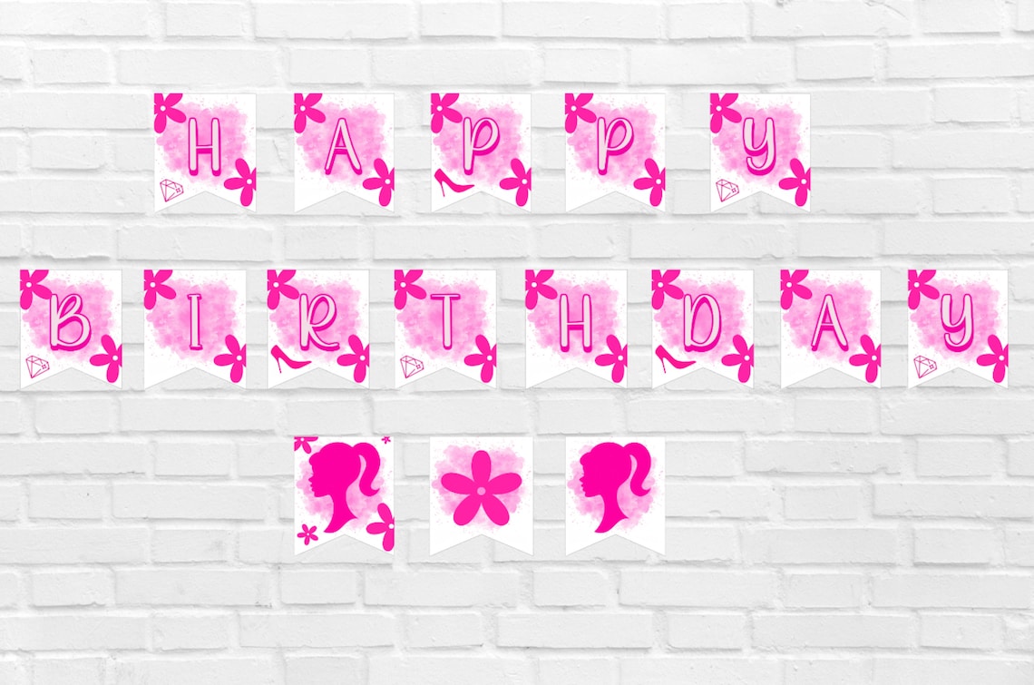 Printable PDF Banner, DIY Printable Banner, Birthday Banner Printable ...