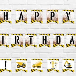 Druckbares PDF-Banner zum Geburtstag, DIY druckbares Banner, druckbares Geburtstagsbanner, druckbares Geburtstagsbanner