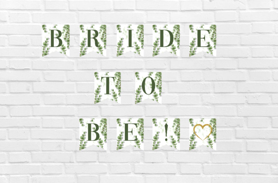 Printable Bride to Be Banner, Printable PDF Banner, DIY Printable ...