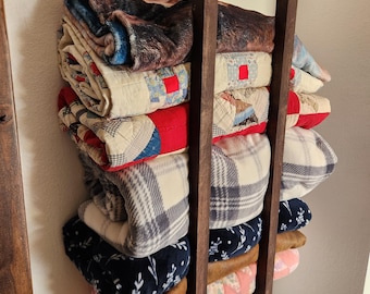 Throw blanket holder / Blanket rack / Bathroom Decor / Blanket Ladder / Towel Holder / Towel Rack / Living Room Decor / Housewarming Gift