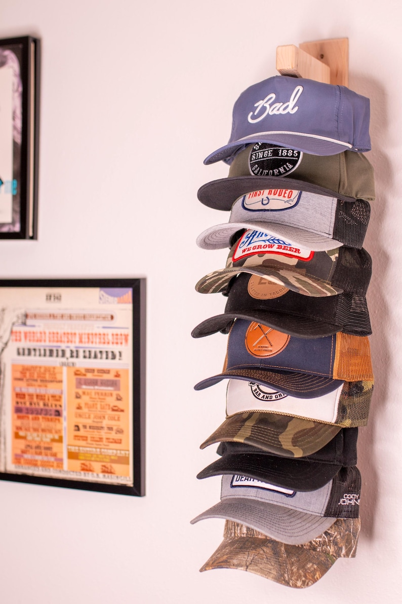 Wall-mounted Hat & Sunglass Rack Combo Complete Accessory Racks Set 10 ...