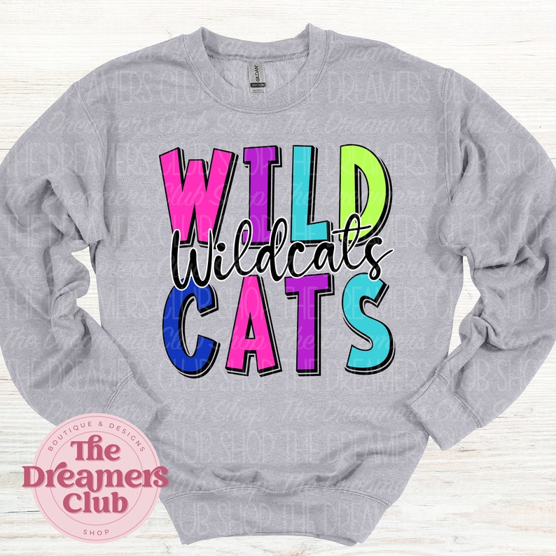 Wildcats PNG, Mascot PNG, Popping Bright , Scribble Doodle, Digital ...