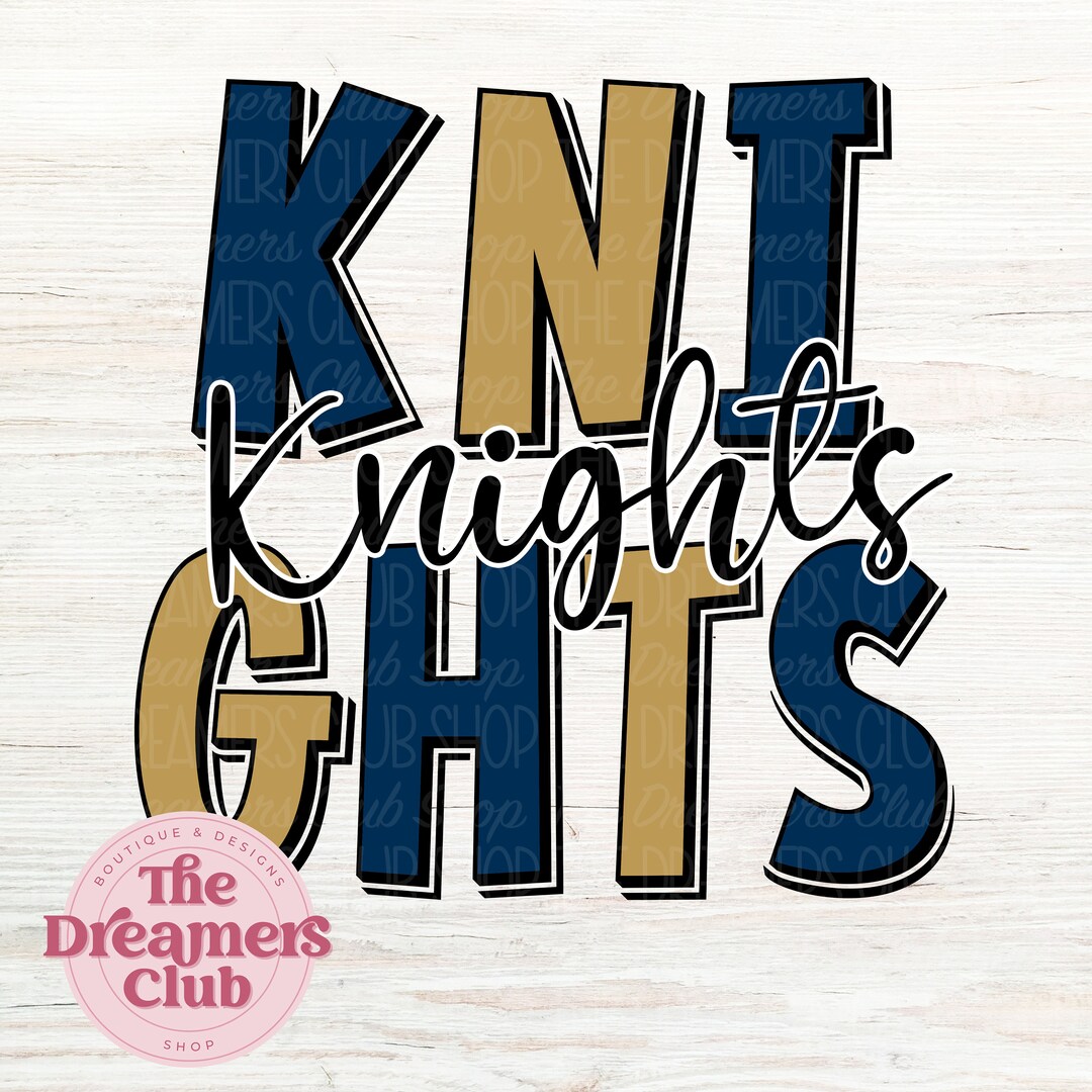 Knights PNG, Mascot PNG, Popping Bright , Navy Gold, Scribble Doodle ...