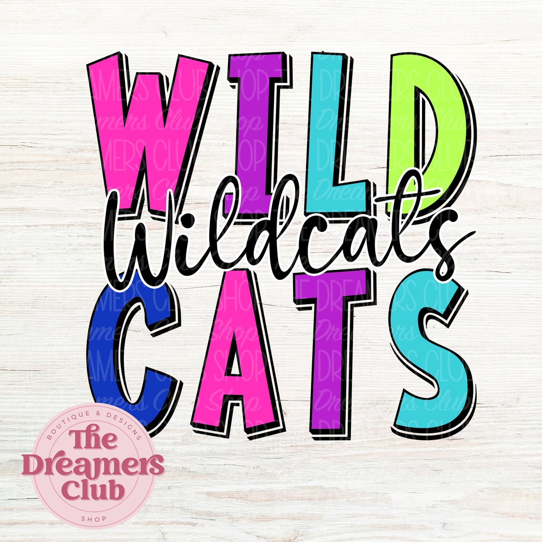 Wildcats PNG, Mascot PNG, Popping Bright , Scribble Doodle, Digital ...