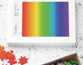 1000+ Piece Gradient Rainbow Puzzle, Family Fun Puzzle, Puzzle Lovers Gift, 1000pc Colorful Jigsaw Puzzle Activity, Rainbow Lovers