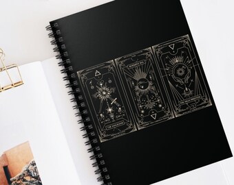 Custom Past Present Future Tarot Reading Journal, Tarot Card Spread Notebook, Personalized Tarot Planner Work book, Witchy Tarot Grimoire