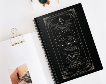 Custom Tarot Card Journal, Tarot Card Spread Notebook, Personalized Tarot Planner Work book, Witchy Tarot Grimoire, Teen Back To School