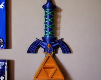 Épée de maître entièrement repliable avec lame phosphorescente en option - Objet de collection dynamique inspiré de Zelda