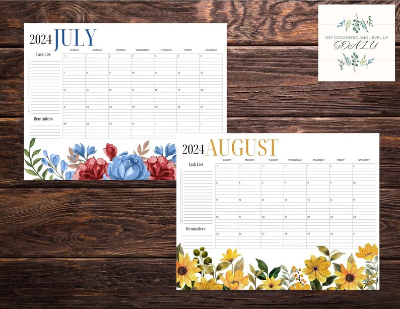Lined 2025 Dated Printable Calendars, Instant Digital Download