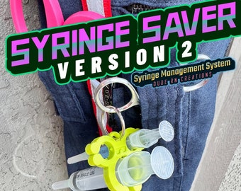 Syringe Saver Version 2 -Compact Syringe holder for EMS, Nurses, Pharmacists, and Paramedics! Glow in the Dark and Color Changing!