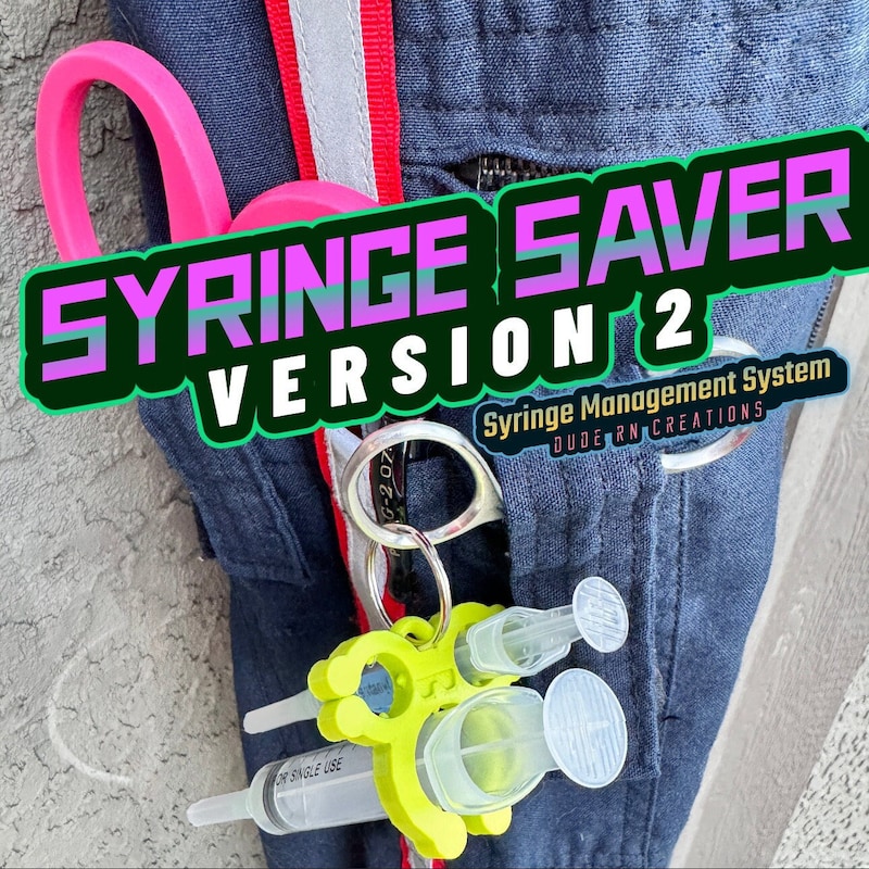Syringe Saver -A Compact Syringe holder for EMS, Nurses, Pharmacists, and Paramedics! Custom Options Available!