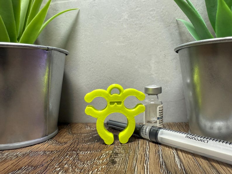 Syringe Saver: Compact Syringe Holder – Universal Fit, Lightweight, Clips to Badge or Uniform – For EMS, Nurses, Paramedics, and Pharmacists Neon Lime
