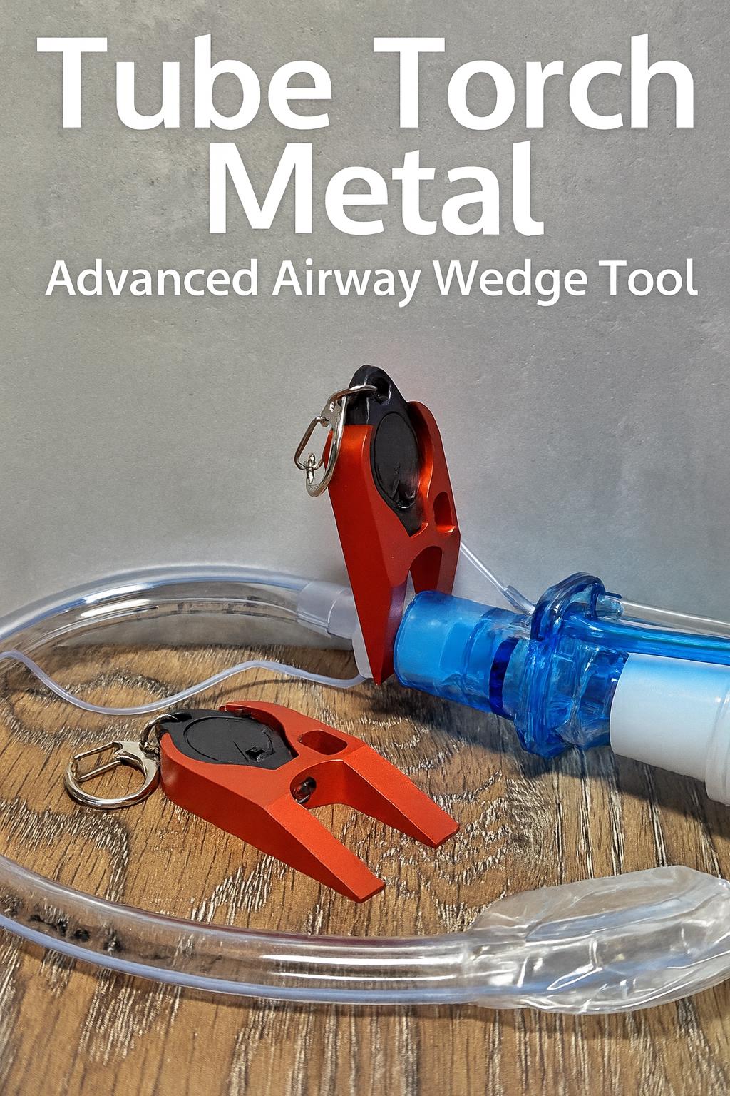 Metal Airway Tube Ramp Tool – O2 Key, LED Flashlight, Wrench