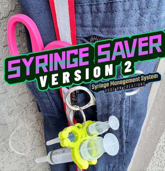 Syringe Saver: Compact Syringe Holder – Universal Fit, Lightweight, Clips to Badge or Uniform – For EMS, Nurses, Paramedics, and Pharmacists